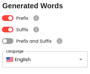 Prefix and suffix customization